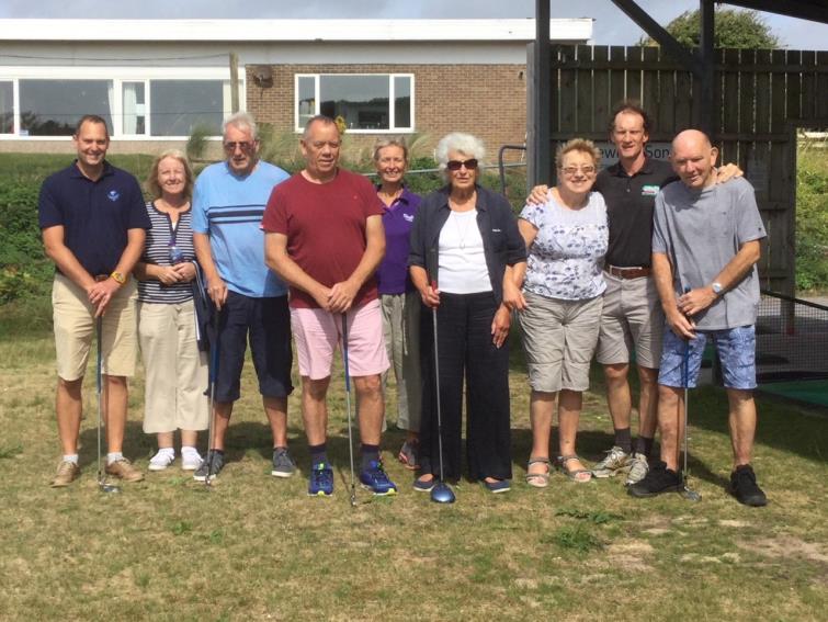 Pictured at the golf sessions at Tenby Golf Club